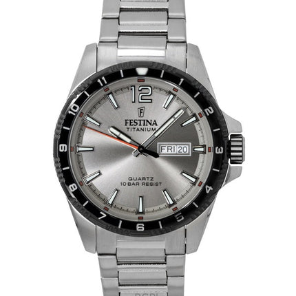 Festina Titanium Grey Dial Quartz F20698-1 100M Men's Watch