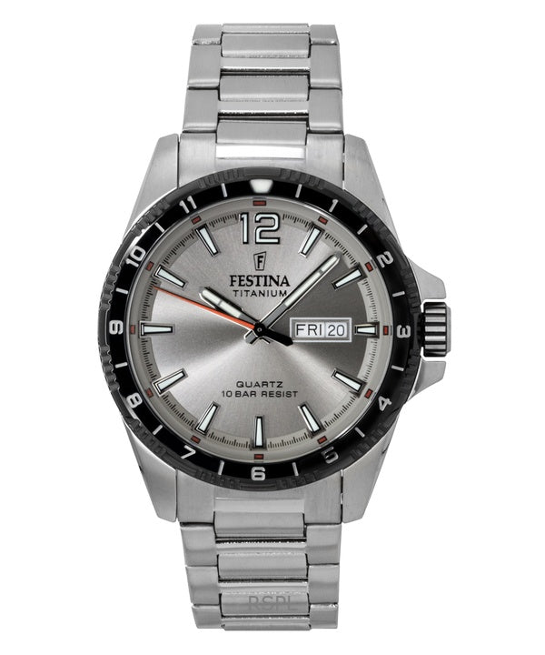 Festina Titanium Grey Dial Quartz F20698-1 100M Men's Watch