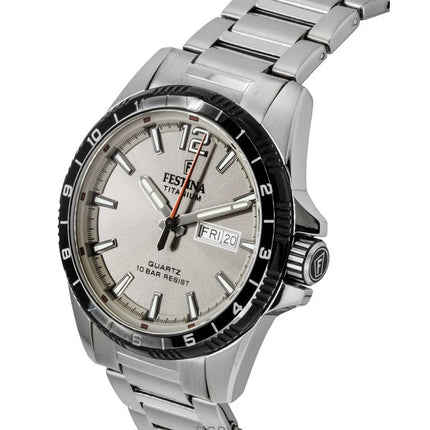Festina Titanium Grey Dial Quartz F20698-1 100M Men's Watch
