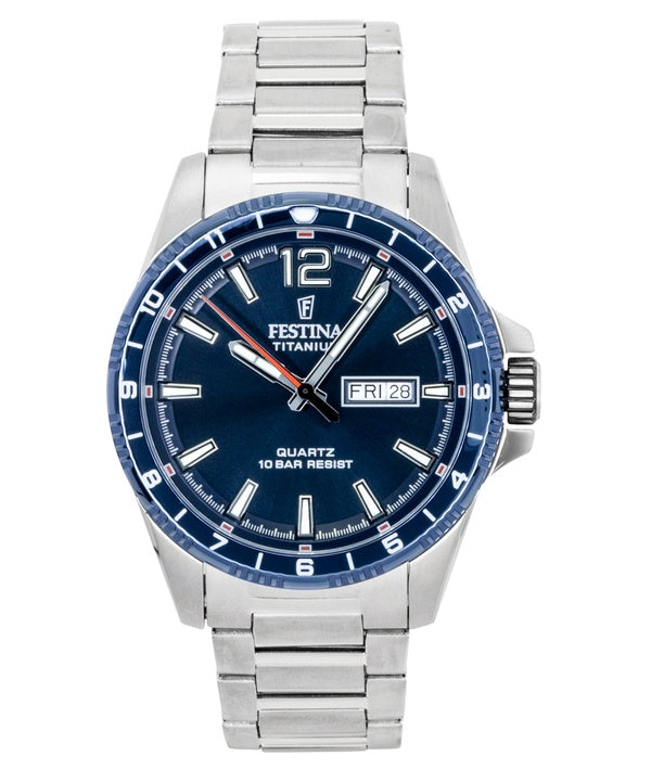Festina Titanium Analog Blue Dial Quartz F20698-2 100M Men's Watch