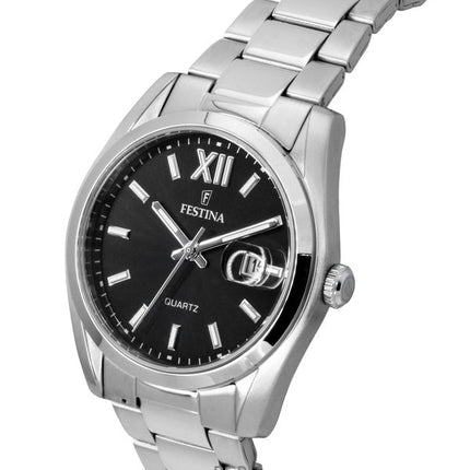 Festina Classic Stainless Steel Black Dial Quartz F20707-6 Men's Watch
