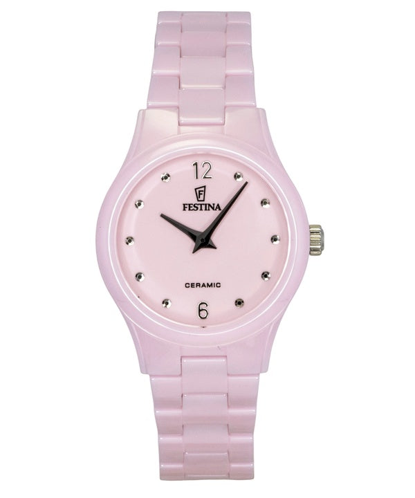 Festina Ceramic Pink Dial Quartz F20751-2 Women's Watch