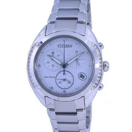 Citizen Chronograph Diamond Accents Stainless Steel Eco-Drive FB1381-54A Women's Watch
