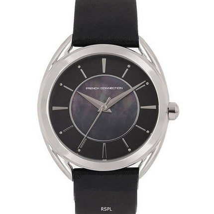 FCUK Black Dial Leather Strap Quartz FCS1000BB Women's Watch