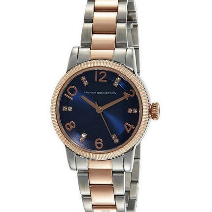 French Connection Blue Dial Two Tone Stainless Steel Quartz FCS1005SRGM Women's Watch