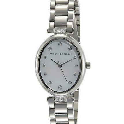 French Connection Crystal Accents Stainless Steel Quartz FCS1012SM Women's Watch