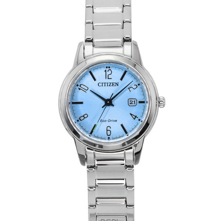 Citizen Elegance Stainless Steel Light Blue Dial Eco-Drive FE1241-71L Women's Watch