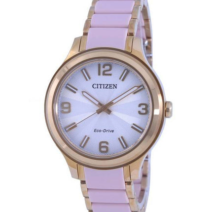 Citizen Eco Drive Silver Dial Two Tone Stainless Steel FE7078-85A 100M Women's Watch