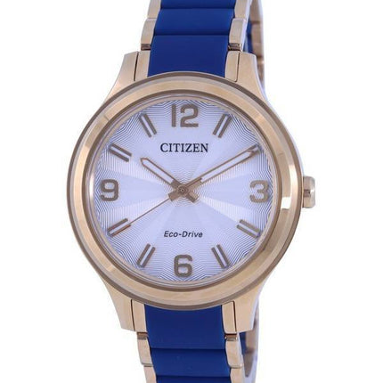 Citizen Eco-Drive Silver Dial Two Tone Stainless Steel FE7078-93A.G Water 100M Women's Watch