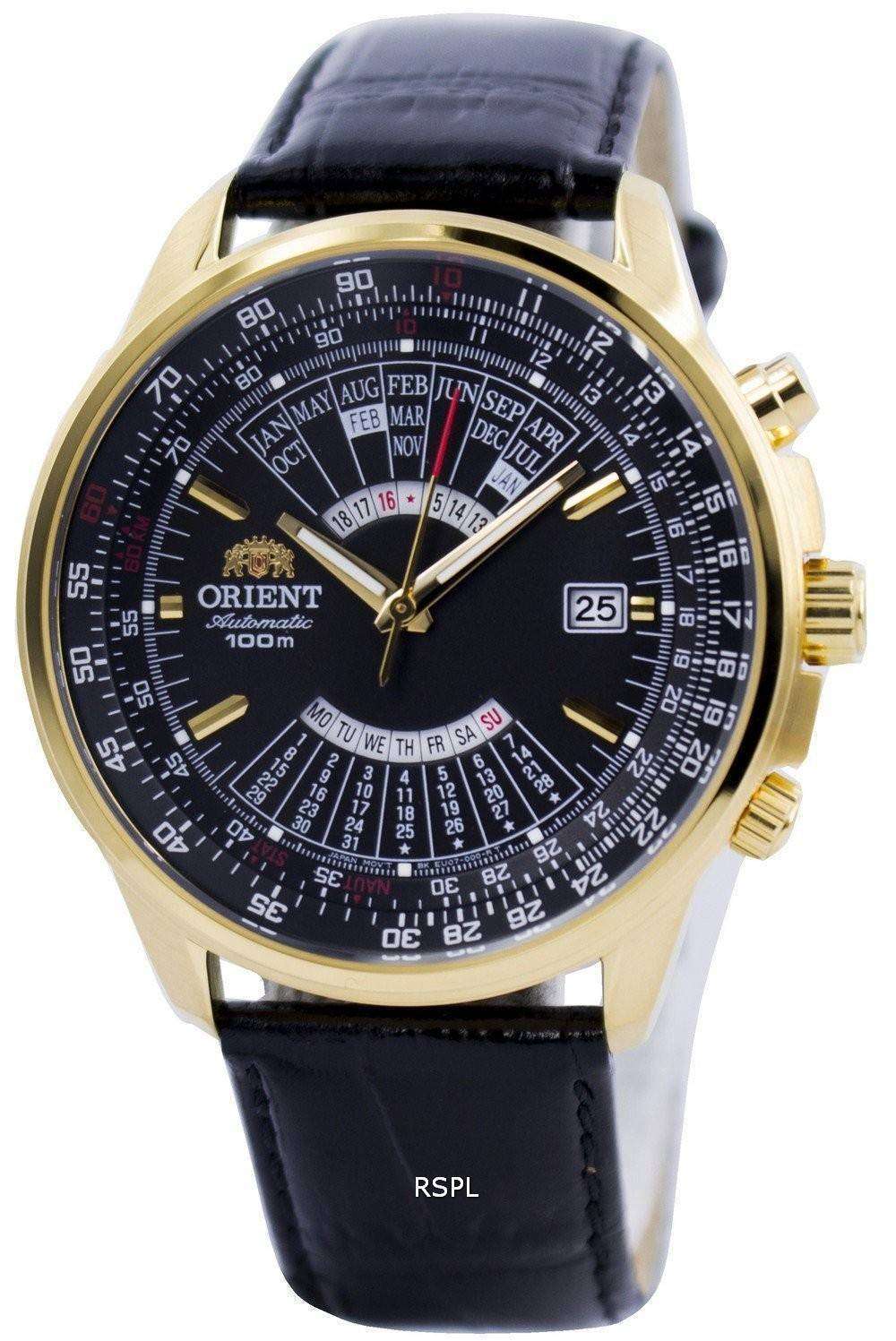 Orient Automatic Multi Year Calendar 100M FEU07009BH Men's Watch