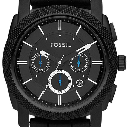Fossil Machine Chronograph Black Silicone Strap FS4487 Mens Watch