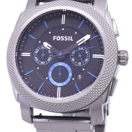 Fossil Machine Quartz Chronograph Black Dial Gunmetal Ion-Plated FS4931 Mens Watch