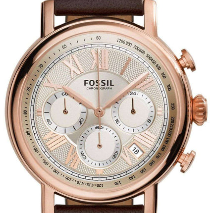 Fossil Buchanan Chronograph Champagne Dial Brown Leather FS5103 Mens Watch