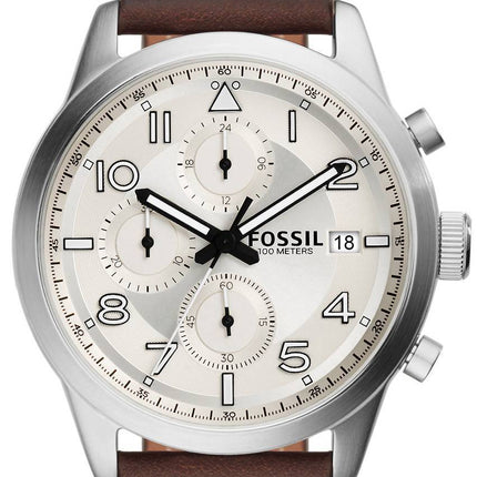 Fossil Daily Chronograph Brown Leather FS5138 Mens Watch