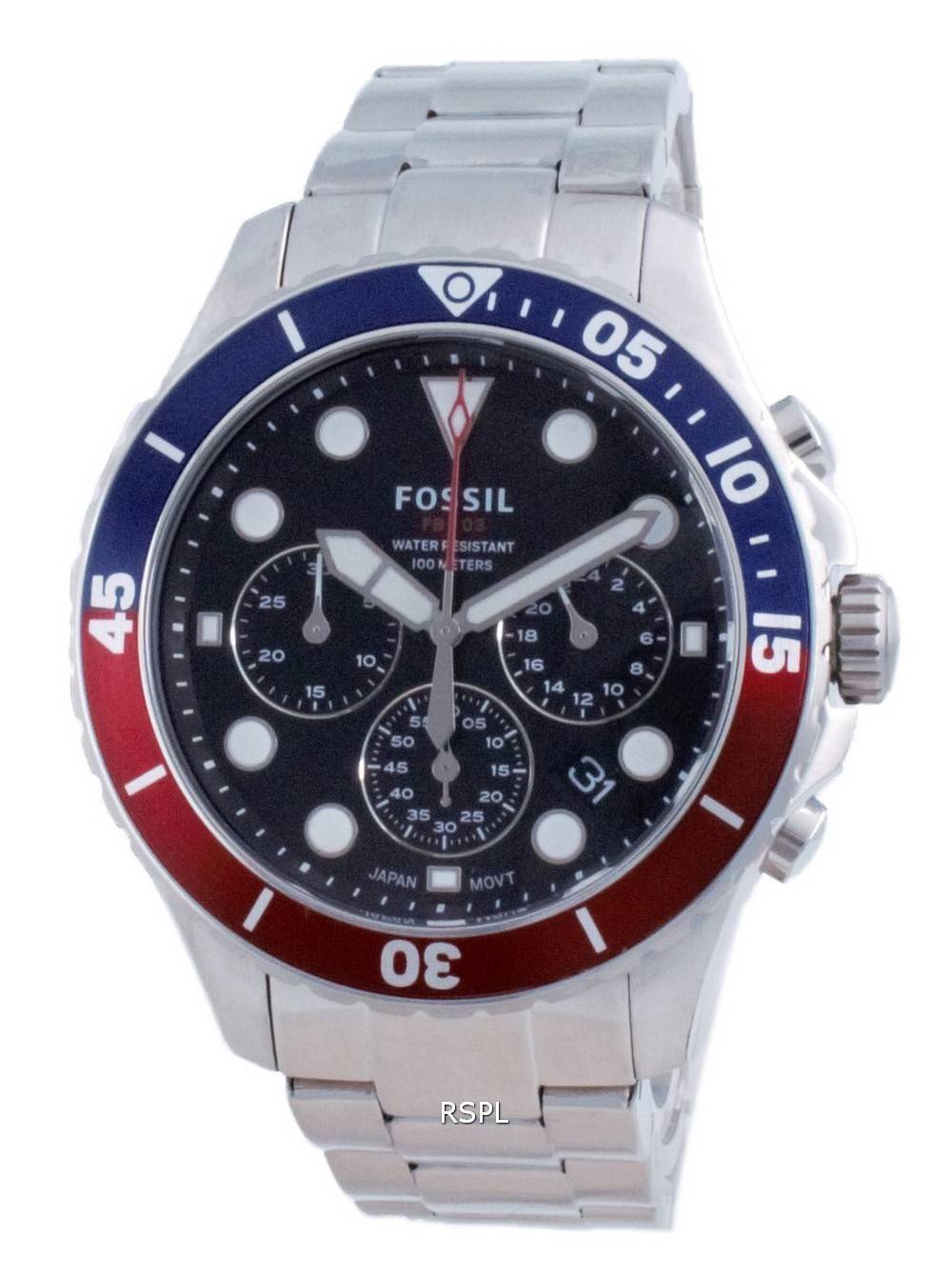 Fossil FB-03 Chronograph Black Dial Stainless Steel Quartz FS5767