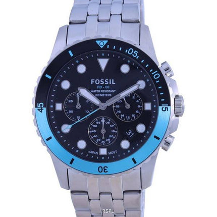 Fossil FB-01 Chronograph Black Dial Quartz FS5827 100M Men's Watch