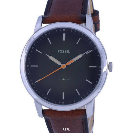 Fossil The Minimalist Green Dial Leather Strap Quartz FS5870 Men's Watch