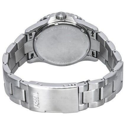 Fossil Blue Dive Style Stainless Steel Black Dial Quartz FS5952 100M Mens Watch