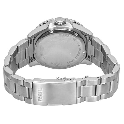 Fossil Blue GMT Stainless Steel Black Dial Quartz FS6092 100M Men's watch