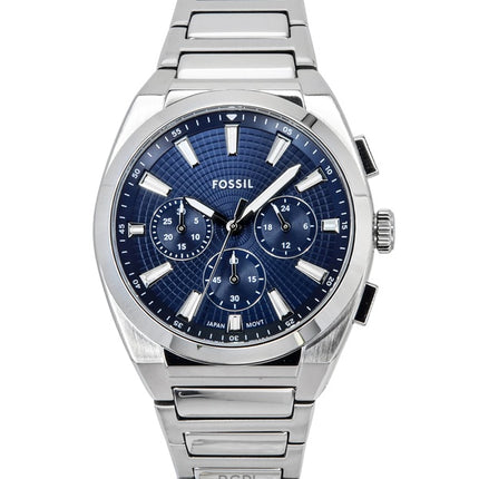 Fossil Everett Chronograph Stainless Steel Blue Dial Quartz FS6104 Men's Watch