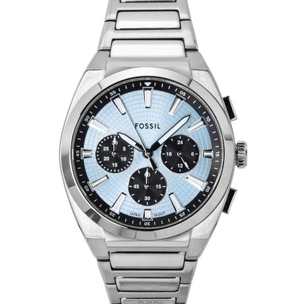 Fossil Everett Chronograph Stainless Steel Blue Dial Quartz FS6105 Men's Watch
