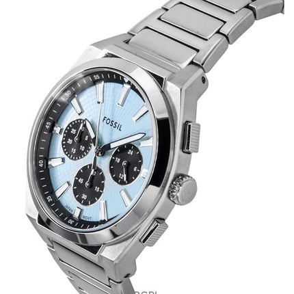 Fossil Everett Chronograph Stainless Steel Blue Dial Quartz FS6105 Men's Watch