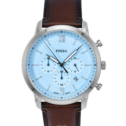Fossil Neutra Chronograph Leather Strap Blue Sunray Dial Quartz FS6109 Men's Watch