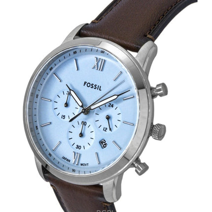 Fossil Neutra Chronograph Leather Strap Blue Sunray Dial Quartz FS6109 Men's Watch