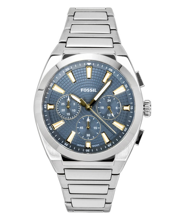 Fossil Everett Chronograph Stainless Steel Blue Dial Quartz FS6154 Men's Watch