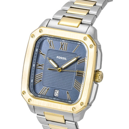 Fossil Crosby Two Tone Stainless Steel Blue Dial Quartz FS6161 Men's Watch