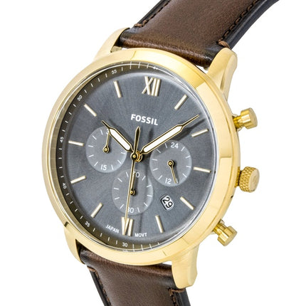 Fossil Neutra Chronograph Brown Leather Strap Blue Dial Quartz FS6162 Men's Watch
