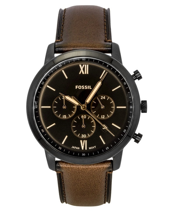 Fossil Neutra Chronograph Brown Leather Strap Brown Dial Quartz FS6163 Men's Watch