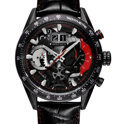 Aries Gold Inspire Jolter Quartz G 7008 BK-R Mens Watch