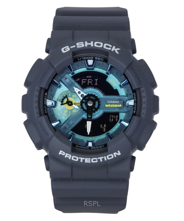 Casio G-Shock Analog Digital Bio-Based Resin Blue Dial Quartz GA-110AS-2A 200M Men's Watch