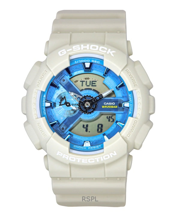Casio G-Shock Analog Digital Bio-Based Resin Blue Dial Quartz GA-110AS-5A 200M Men's Watch