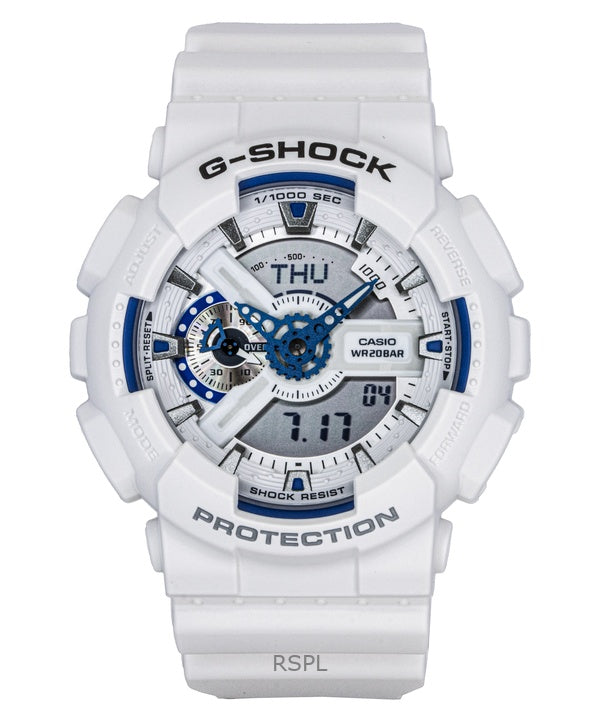 Casio G-Shock Analog Digital Resin Strap White Dial Quartz GA-110HDS-7A 200M Men's Watch