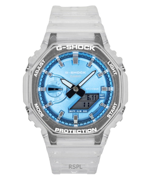 Casio G-Shock Analog Digital Resin Strap Blue Dial Quartz GA-2100BM-7A2 200M Unisex Watch