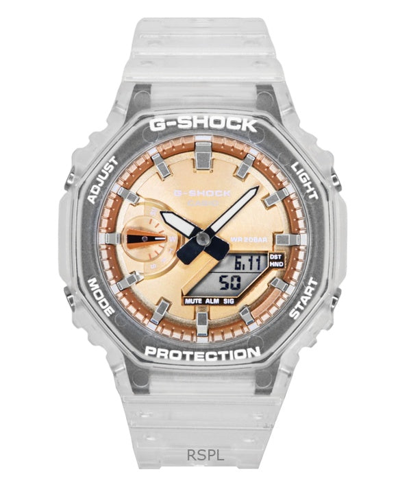 Casio G-Shock Analog Digital Resin Strap Bronze Dial Quartz GA-2100BM-7A5 200M Unisex Watch