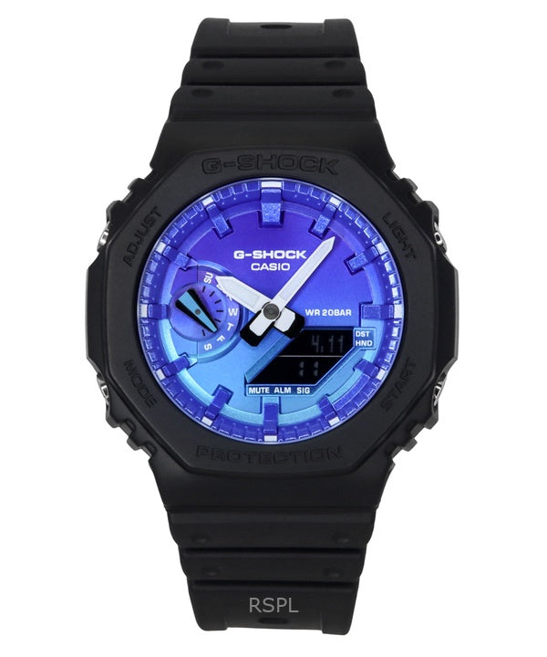 Casio G-Shock Analog Digital Bio-Based Resin Strap Blue Dial Quartz GA-2100FL-1A 200M Men's Watch
