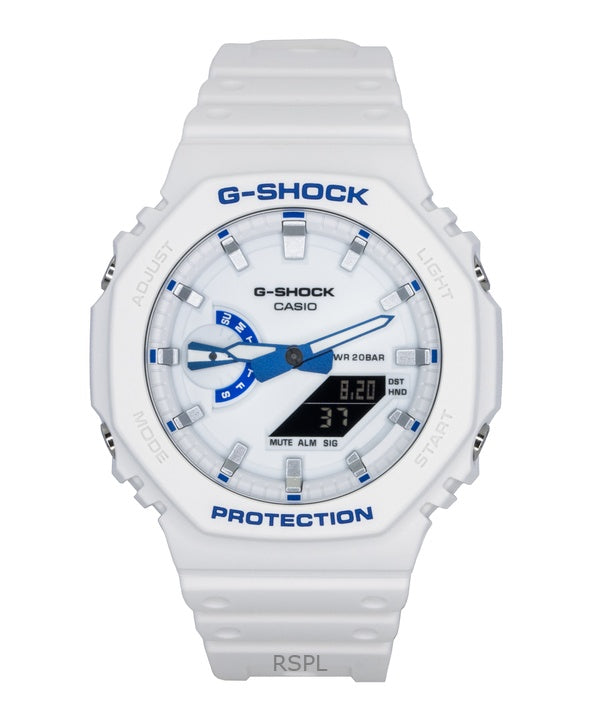 Casio G-Shock Analog Digital Resin Strap White Dial Quartz GA-2100HDS-7A1 200M Men's Watch