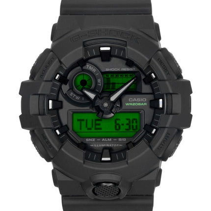 Casio G-Shock Analog Digital Black Dial Resin Quartz GA-700BEG-1A 200M Men's Watch