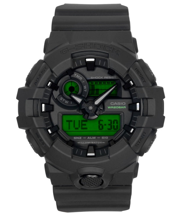 Casio G-Shock Analog Digital Black Dial Resin Quartz GA-700BEG-1A 200M Men's Watch