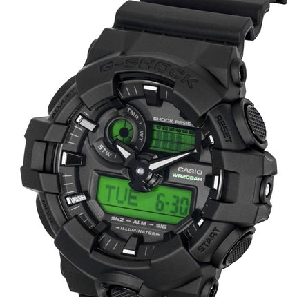 Casio G-Shock Analog Digital Black Dial Resin Quartz GA-700BEG-1A 200M Men's Watch
