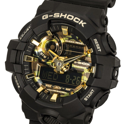 Casio G-Shock Analog Digital Resin Strap Gold Dial Quartz GA-700CF-1A 200M Men's Watch