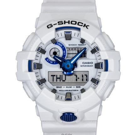 Casio G-Shock Analog Digital Resin Strap White Dial Quartz GA-700HDS-7A 200M Men's Watch