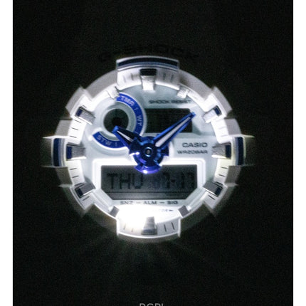 Casio G-Shock Analog Digital Resin Strap White Dial Quartz GA-700HDS-7A 200M Men's Watch