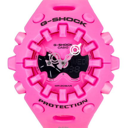 Casio G-Shock Analog Digital Pink Resin Strap Pink Dial Quartz GA-V01-4A 200M Men's Watch