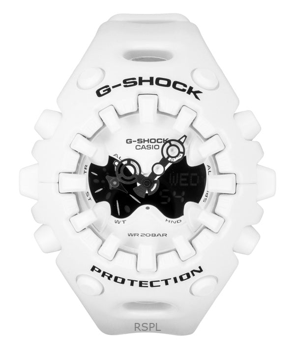 Casio G-Shock Analog Digital White Resin Strap White Dial Quartz GA-V01-7A 200M Men's Watch