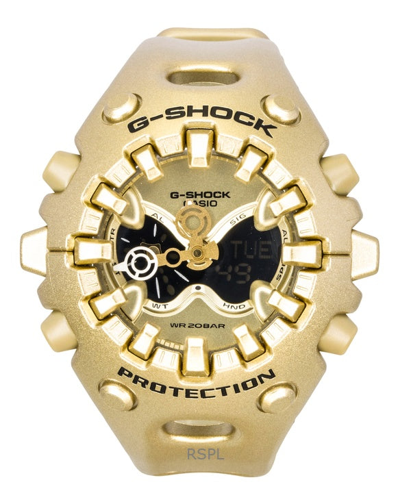 Casio G-Shock Analog Digital Resin Strap Gold Dial Quartz GA-V01A-9A 200M Unisex Watch