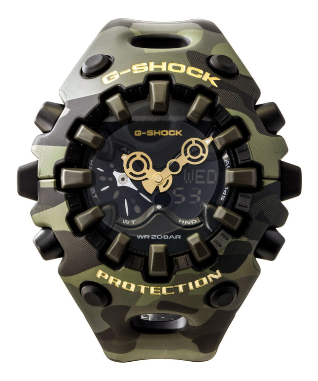 Casio G-Shock Analog Digital Resin Strap Black Dial Quartz GA-V01CMG-3A 200M Men's Watch